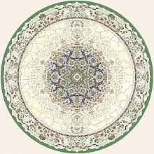 Круглый ковер из Турции Amira 4922A D.Blue-L.Grey (зелёный) Круг