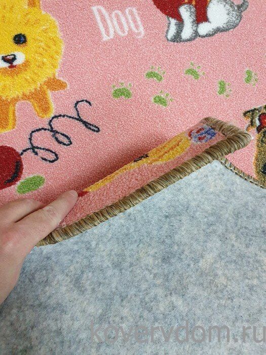 Детский ковер-палас DOGS 1474 розовый 