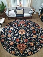 Ковер Creative Carpets - machine made Цветы 40079-38 темно-синий круг