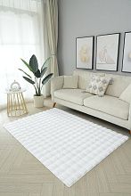 Мягкий ковер белый из искусственного меха BUBBLE PX1000 WHITE