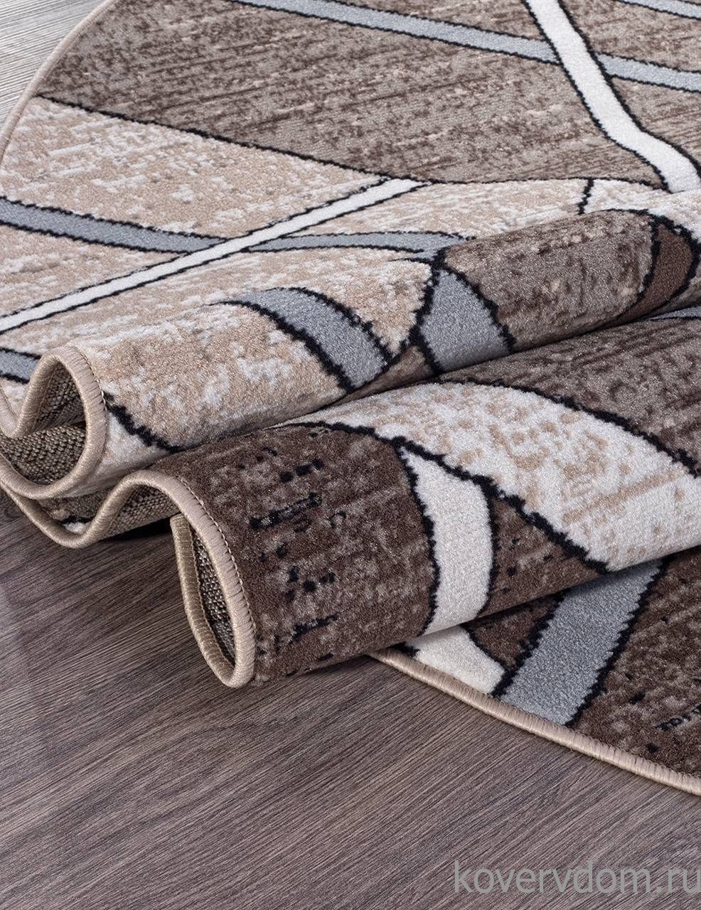 Ковер SIERRA D487 BEIGE-BROWN 2 Овал Ковер SIERRA D487 BEIGE-BROWN 2 Овал
