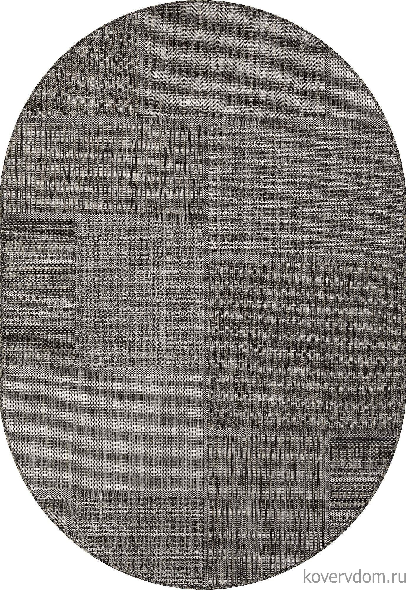 Ковер-циновка KAIR S139 BLACK-GRAY Овал Ковер-циновка KAIR S139 BLACK-GRAY Овал