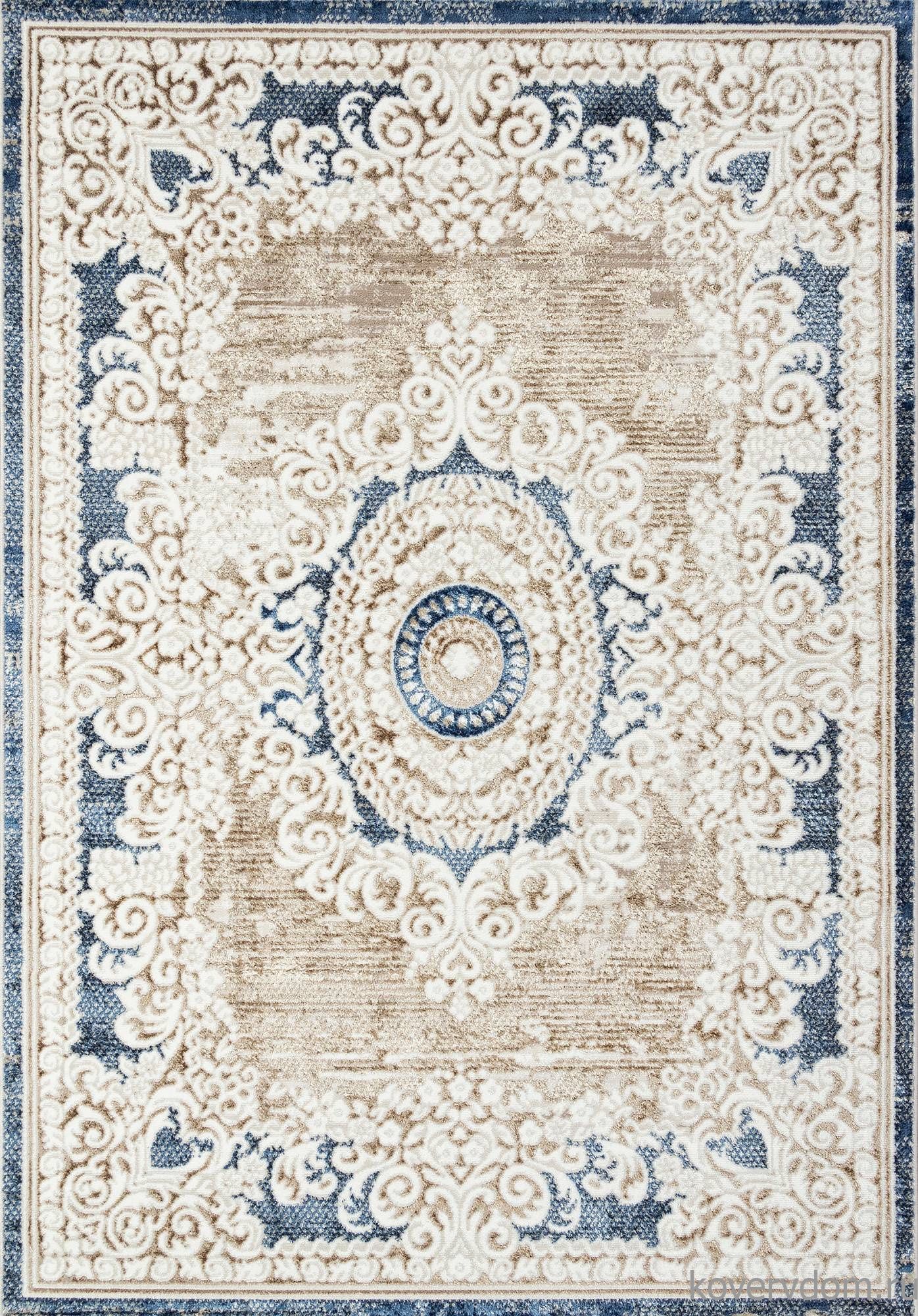 Ковер ANTEP O1701 630 CREAM / BLUE Ковер ANTEP O1701 630 CREAM / BLUE