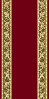 Ковровая Дорожка OLYMPOS D040 RED-GREEN
