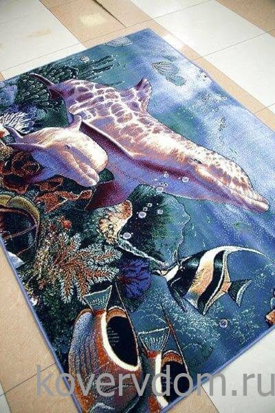 Ковер Морской ДЕЛЬФИНЫ Ковер Морской ДЕЛЬФИНЫ