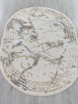 Ковер MOSSO 27243A GRY / NAVY Овал