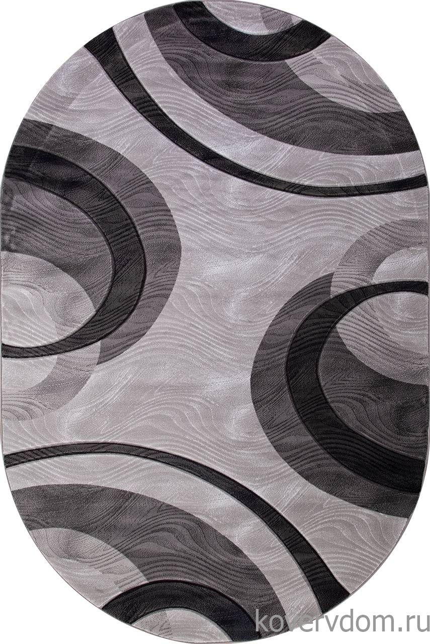 Ковер MEGA CARVING 4783 GRAY Овал