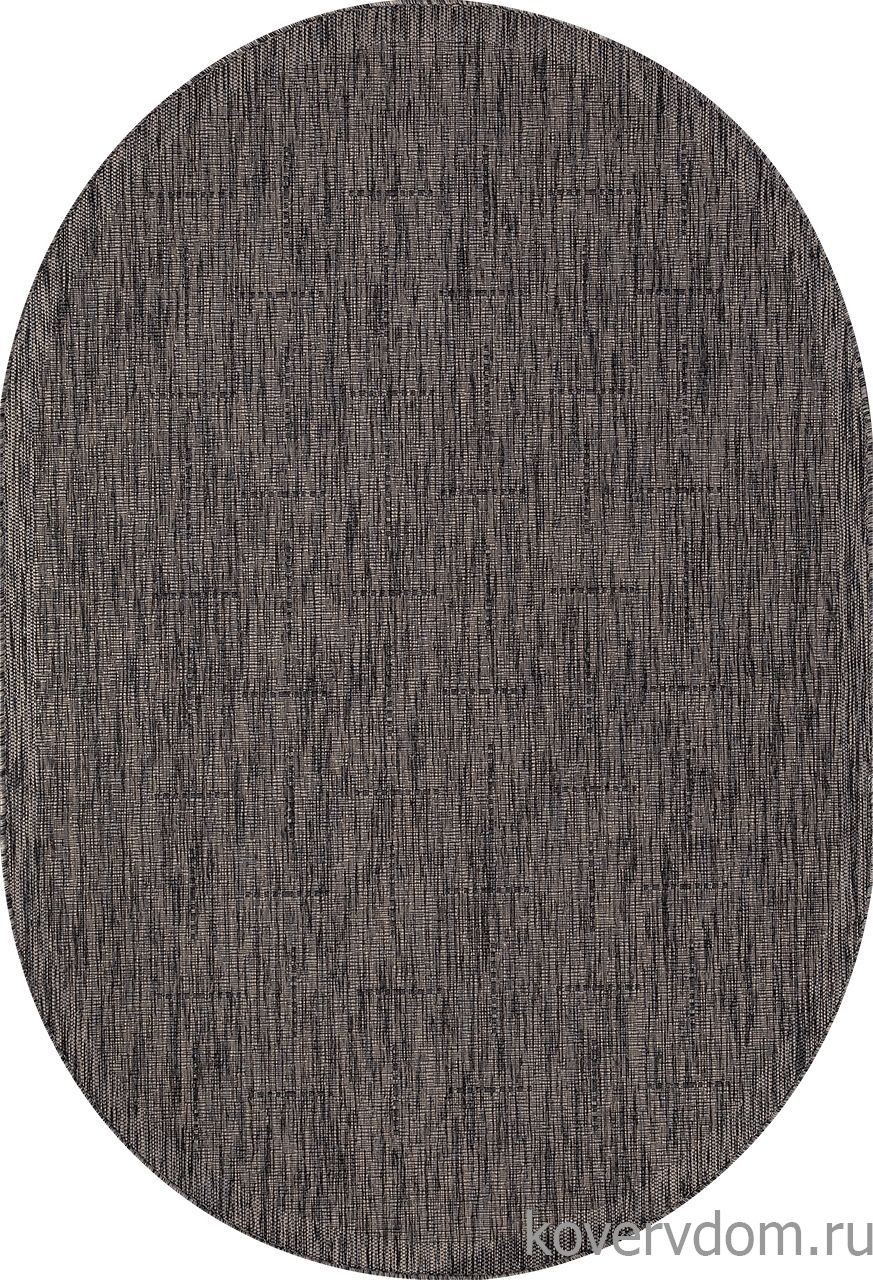 Ковер циновка VEGAS S008 D.GRAY-BLACK Овал Ковер циновка VEGAS S008 D.GRAY-BLACK Овал