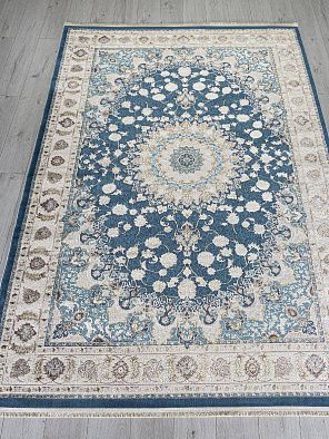 Ковер ZARINA A050B D.BLUE SHIRINK / CREAM