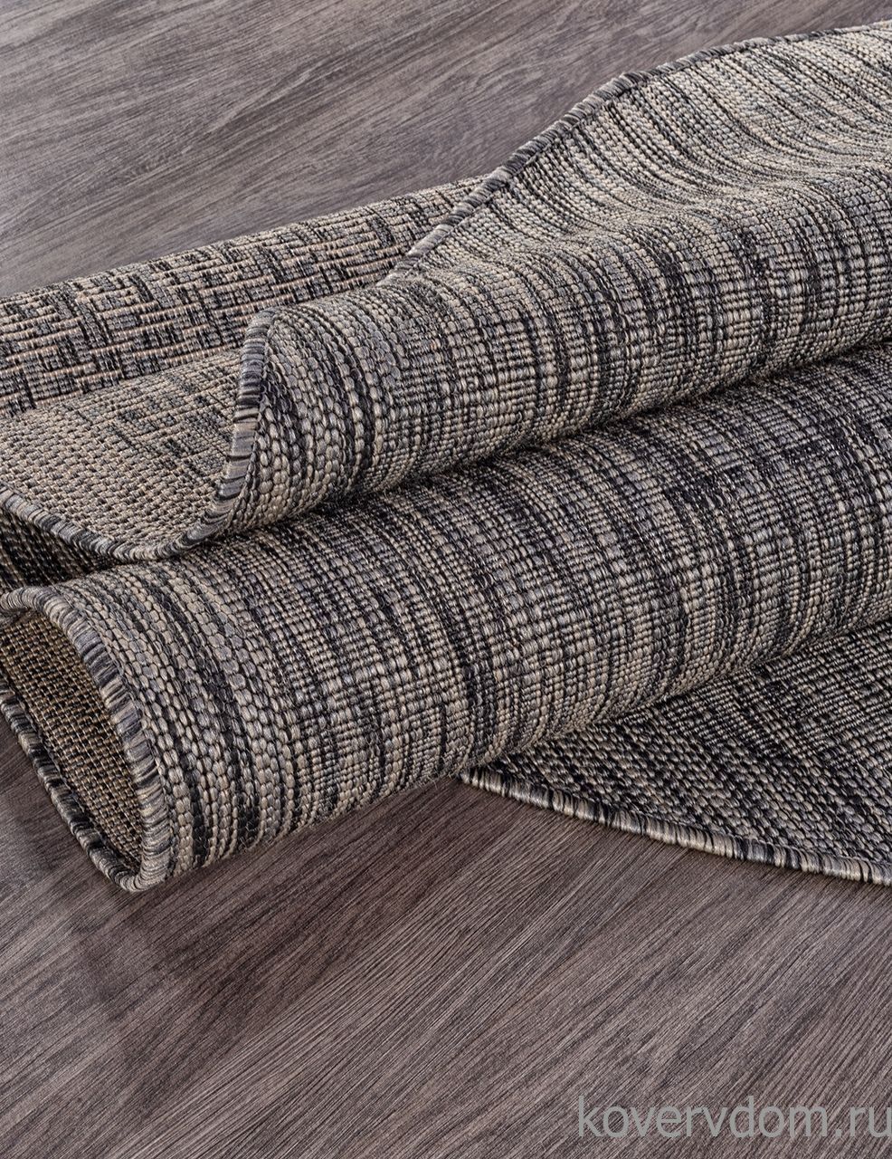 Ковер циновка VEGAS S008 D.GRAY-BLACK Овал Ковер циновка VEGAS S008 D.GRAY-BLACK Овал