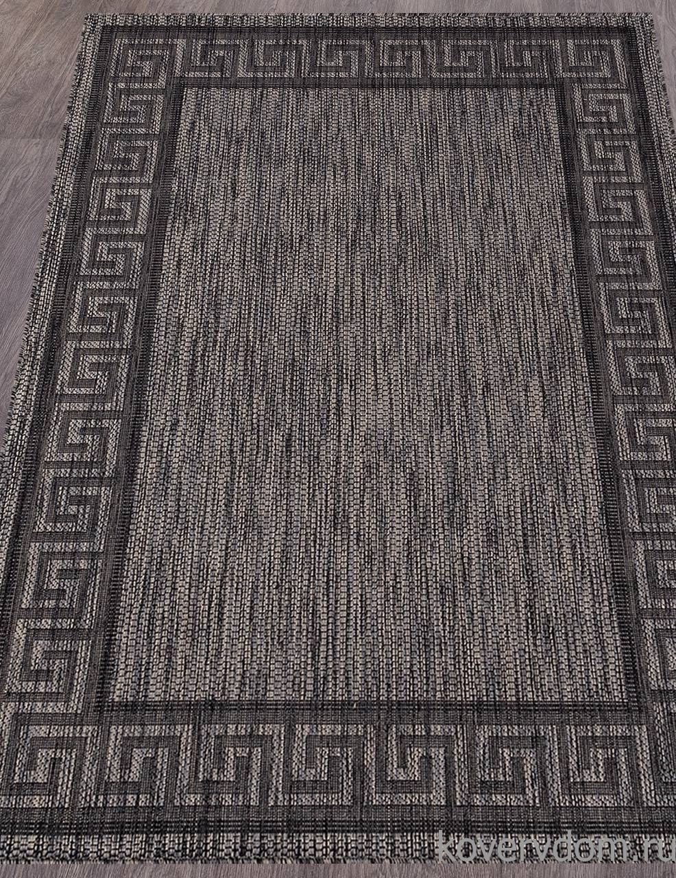 Ковер циновка VEGAS S002 D.GRAY-BLACK