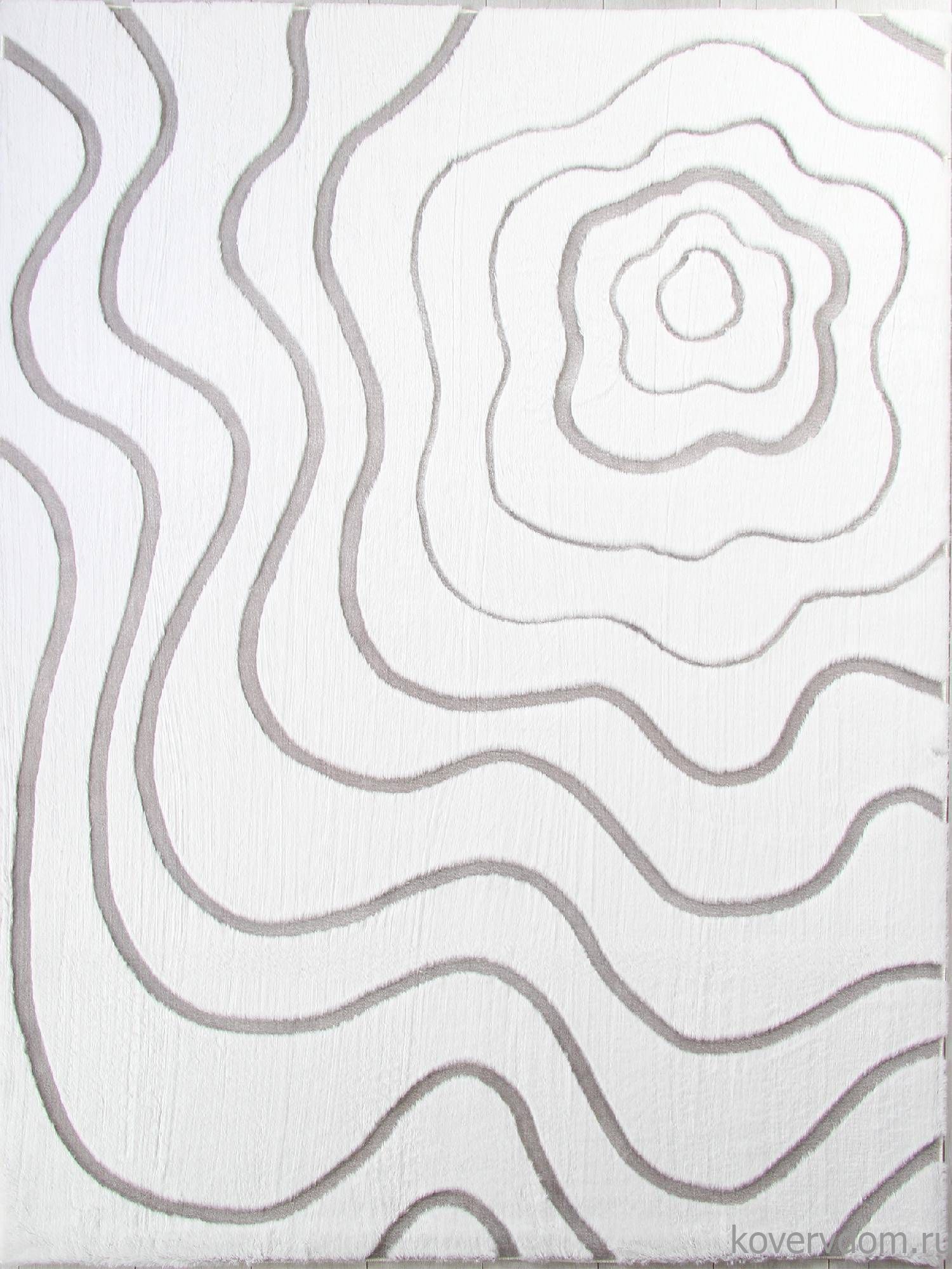 Ковер из искусственного меха RABBIT CARVING PX4004 CREAM / GREY