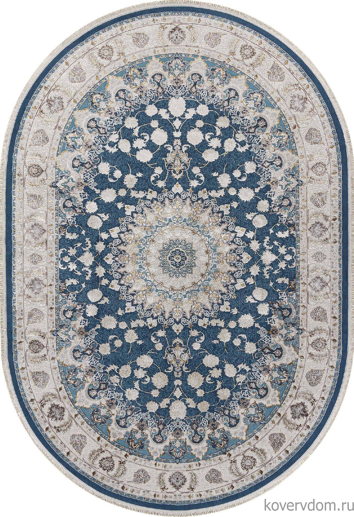 Ковер DELINA A050B D.BLUE / CREAM Овал Ковер DELINA A050B D.BLUE / CREAM Овал