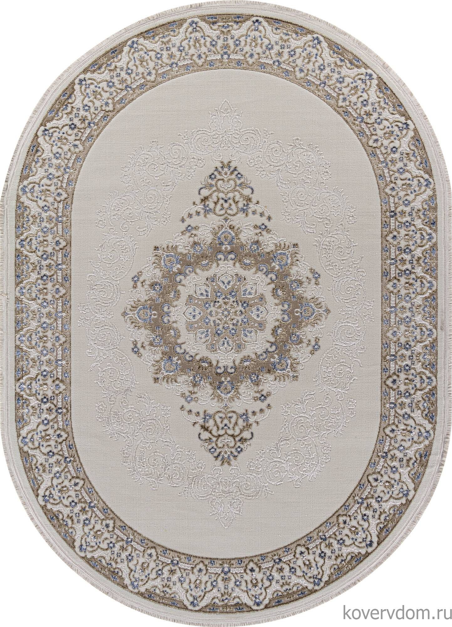 Ковер ESSA 27236A CREAM / BLUE Овал Ковер ESSA 27236A CREAM / BLUE Овал