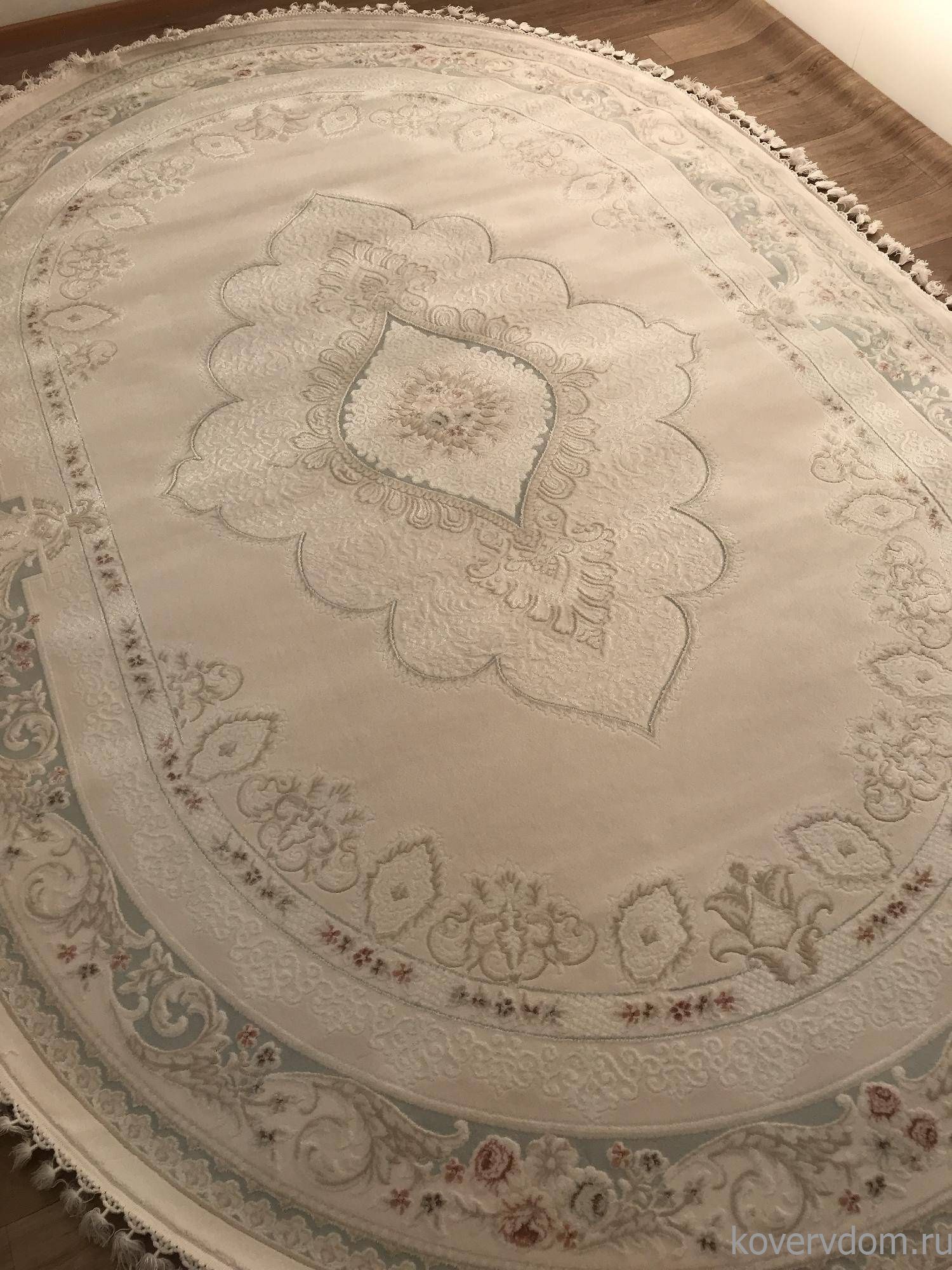 Ковер HUNKAR 7978 BEYAZ / BEYAZ Овал