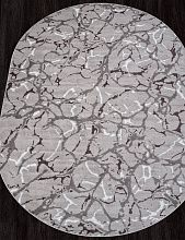Красивый ковер SILVER-A F389 GRAY Овал